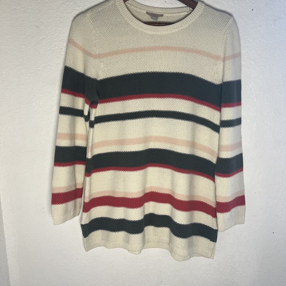 Loft Outlet Womens Knitted Sweater Multicolored Fall Winter Casual